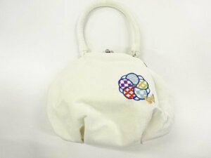 ys6866906; 宗sou ベロアねじ梅に蝶模様刺繍和装バッグ【リサイクル】【着】