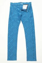 正規品★MARK&LONA マーク＆ロナ★MONOGRAM PANTS ストライプBOXロゴモノグラムパンツ★M【ML-18S-T30】スカイブルー水色【本物保証】レア_画像2