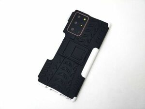 Galaxy Note20 Ultra用 スタンド カバー 耐衝撃ケース SC-53A/SCG06 ホワイト