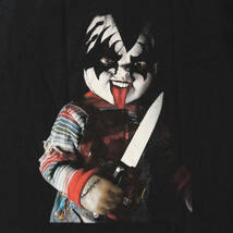 チャッキー チャイルドプレイ キッス KISS 仮装 映画 ストリート系 デザインTシャツ おもしろTシャツ メンズ 半袖★tsr0652-blk-xl_画像2