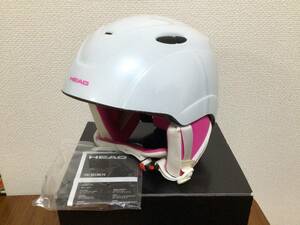 【送料無料】スキー スノーボード ヘルメット ジュニア　HEAD STAR S-Mサイズ　53cm-56cm ホワイト ピンク