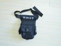 SWAT ミリタリー レッグポーチ 収納バッグ 黒 サバゲー 定形外発送_画像1