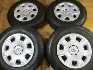 トヨタ 200系 ハイエース 純正 スチールホイール タイヤ 4本SET 6H-139.7 15インチ 195/80R15 107/105N LT ブリヂストン エコピア 2021年