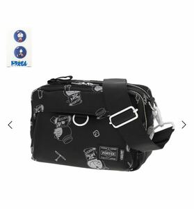 ドラえもん × PORTER SHOULDER BAG black (オリジナル缶バッヂ付き)新品未使用 送料無料