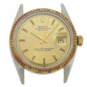 1円 gg ROLEX ロレックス デイトジャスト メンズ オートマ 腕時計 バーインデックス ゴールド文字盤 1601