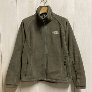 ザ ノースフェイス The North Face ジップアップ フリース ジャケット(M)カーキ/ドローコード/レディース/ユーロ企画