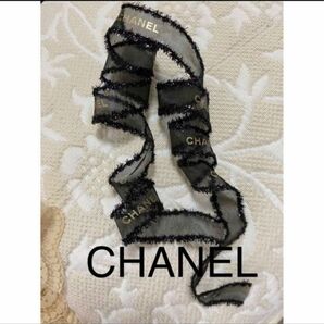 シャネルリボン　CHANEL ブランドリボン　ラッピング　ギフト　シャネルロゴ　希少　96センチくらい