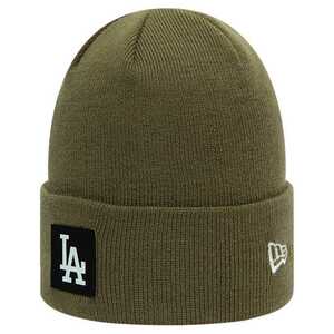 希少！ 新品 ニューエラ LA ビーニー ニットキャップ 【カーキ】MLB メジャーリーグ NEW ERA 帽子 ドジャース ニット帽 .