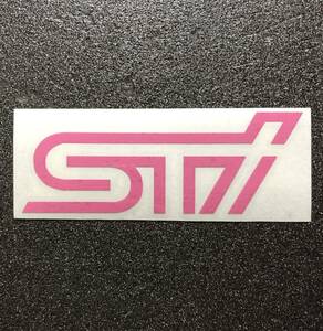送料無料 STI スバル SUBARU USDM JDM ロゴ マーク ステッカー ピンク 2枚セット