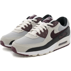 ナイキ エア マックス 90 定価14300円 27cm グレー/バーガンディ/ブラック AIR MAX 90 メンズ スニーカー