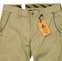 エドウィン XV KHAKI ワイルドファイア ストレッチ シューカット チノパンツ Mサイズ カーキ EDWIN WILD FIRE 保温性 あったかパンツ_画像4