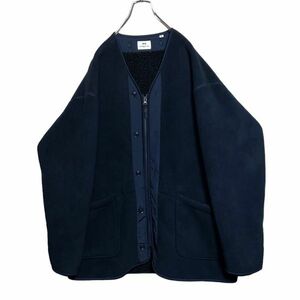 ★美品★UNIQLO×Engineered Garmentsコラボ フリースノーカラーコートジャケット L エンジニアードガーメンツ 洗濯プレス済み USED 1089