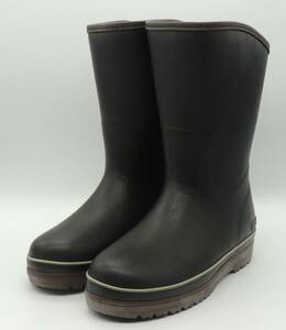  put on footwear ........ light weight protection against cold . slide woman lady's rain boots boots .. rubber sun slide L-814DW black L(24.0-24.5cm)