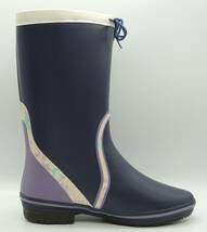 【訳あり】第一ゴム 日本製 暖かい 滑りにくい ゴム長靴 防滑 防寒 婦人 レディース レインブーツ 長靴 コサック 560 ネイビー 25.0cm_画像5