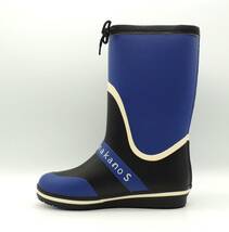雨の日対策 歩きやすい ジュニア レインブーツ 長靴 軽量 オールシーズン 男女兼用 ヒロミチナカノ HN010 ブルー 21.0cm_画像9