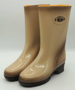  made in Japan mitsu horse lady's rain boots boots rubber boots protection against cold . slide boa reverse side low heel nuts 22.5cm