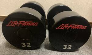 Life Fitness ライフフィットネス ウレタン ダンベル 32Kg 2個