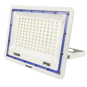 送料無料 6個セット 高輝度 100W 1000W相当 極薄型 LED投光器 広角130° 昼光色6500K 8000LM IP66 3mコード 角度調整 看板灯 bld