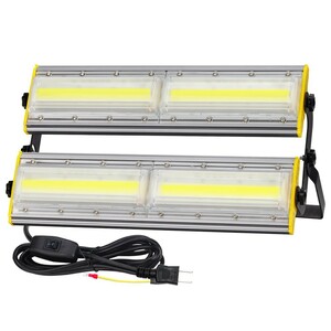 8台 200W・2000W相当 LED 投光器 スイッチ付き 32500LM AC80-150V 昼光色 6000K 広角240度 IP67防水 3Mケーブル コード付き KRO-2001