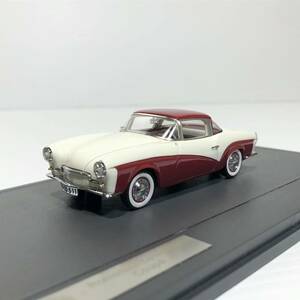 MATRIX/マトリックス 1/43 VW Rometsch Lawrence クーペ ホワイト／レッド 1959年 (レジン製) ミニカー 破損あり