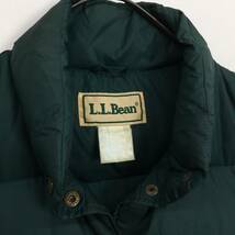 NZ585●80～90's L.L.Bean ダウンベスト●S●グリーン エルエルビーン ヴィンテージ_画像3