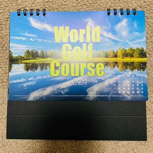 【新品】2024年卓上カレンダー World Golf Course 2024