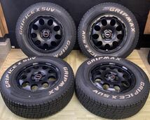 225/70r16 GripMax Grip Ice X Suv 2021年　スタッドレスタイヤ　4本　アルミホイール　16x6.5J PCD:114.3 5穴 1円スタート_画像1