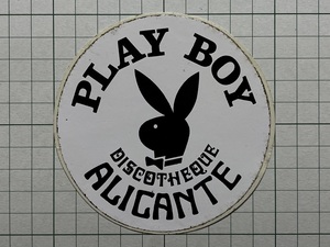 ビンテージ PLAY BOY ステッカー DISCOTEQUE ALICANTE ディスコ・アリカンテ スペイン プレイボーイ バニー 海外 +Fa