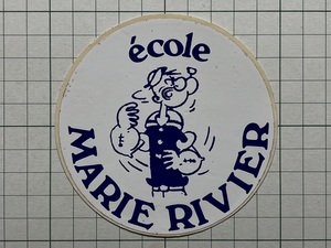 POP EYE ポパイ 古いステッカー ecole MARIE RIVER 学校 ビンテージ 海外 +Fa