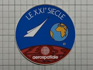 LE XXIe SIECLE aerospatiale 21世紀 フランスの航空宇宙会社 ロケット ステッカー 宇宙 スペース ビンテージ +Fa