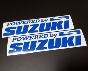 POWERED by SUZUKI カッティングステッカー 2枚セット 160mm×35mm 送料無料!! ジムニー アルトワークス ワゴンR ハスラー ラパン