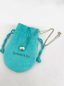 D6643*4　TIFFANY＆Co.　ティファニー　エルサペレッティ　ビーンズ　925　シルバー　ネックレス　アクセサリー　保存袋