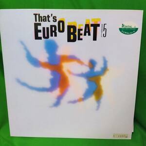 LP レコード Various - That's Eurobeat Vol. 5