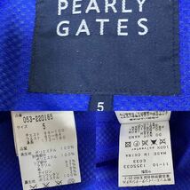 【極美品・Lサイズ】PEARLY GATES パーリーゲイツ ボアブルゾン ジャケット フルジップ アウター ゴルフウェア ロゴ 極暖 メンズ リブ袖_画像10