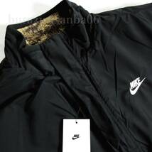 メンズ 2XL ゆるめ◆未使用 定価18,150円 NIKE NSW ナイキ リバーシブル シェルパ フリースジャケット ボアジャケット オールブラック 黒_画像7