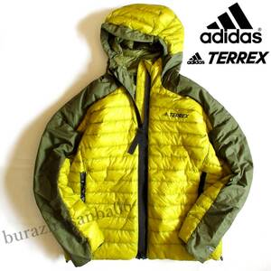 メンズ M ◆未使用 定価38,500円 アディダス adidas TERREX マイシェルター フーデッド ダウンジャケット アウトドア 薄手 超軽量