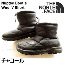 メンズ 26cm◆未使用 定価14300円 ノースフェイス ヌプシ ブーティー ウール ショート ブーツ チャコール THE NORTH FACE ウィンターブーツ_画像1