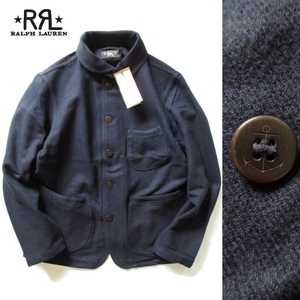 未使用 定価80,300円 RRL ダブルアールエル ショールカラー コットン混紡ツイル ウールジャケット US/S◆メンズ EDGAR COAT インディゴ 