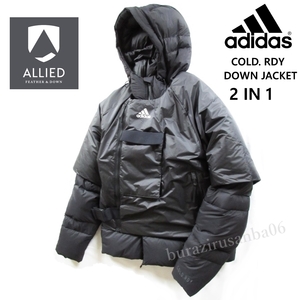 メンズ 2XO 大きいサイズ◆未使用 定価38,500円 adidas アディダス 上質 COLD. RDY ダウンジャケット 2in1 オーバーレイ付き ALLIED DOWN