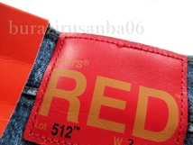 W34 未使用 定価14,300円 LEVI'S RED リーバイス レッド 512 SLIM TAPER ストレッチ インディゴ調 デニムパンツ ジーンズ メンズ A26930001_画像10