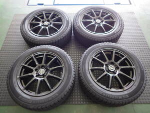 中古スタッドレス◆21年製イボ付き◆215/60R17◆ミシュラン X-ICE SNOW◆17X7.0 +38 5-114.3◆カローラクロスCH-Rアルファード エスティマ