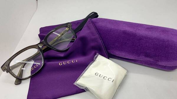 グッチ GUCCI メガネ 送料無料 新品 GG0938O 005 グレーカラー 紫ケース