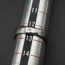 G596 キャッツアイストーン SILVER刻印 リング デザイン シルバー 指輪 ヴィンテージ 2月誕生石 12~13号_画像9