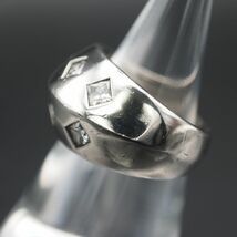 H710 Folli Follie フォリフォリ 925刻印 リング ダイヤモンド風 デザイン シルバー 指輪 10~11号(0)_画像4