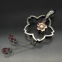 J696 薄桜鬼 かすう工房 IF/DF刻印 ペンダント トップ 桜 サクラ モチーフ シルバー チャーム ヘッド_画像5