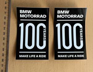 純正 正規品 BMW MOTORRAD 100周年記念 ステッカー ２枚セット / BMWモトラッド 100 YEARS MAKE LIFE A RIDE