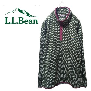 【L.L.Bean】バーズアイ ハーフボタン フリースジャケット S-205