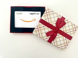 未使用 Amazon アマゾン ギフトカード 額面5.000円　ギフトボックス付　