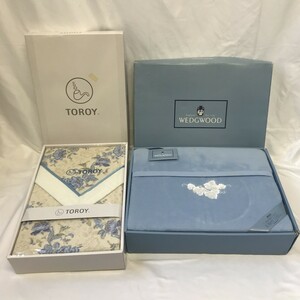 新品 未使用 TOR0Y WEDGWOOD ウェッジウッド 掛け布団 綿毛布 シングル 140cmx200cm 寝具 Y1221-28