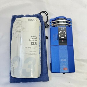 美品 Zoom Handy Video Recorder Q3 ハンディビデオレコーダー ユーチューバー 動画 録画 ビデオカメラ 関Y0121-38
